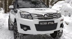 1 329 р. Зимняя заглушка решетки переднего бампера РА Great Wall Hover H3  дорестайлинг (2010-2014)  с доставкой в г. Воронеж. Увеличить фотографию 2