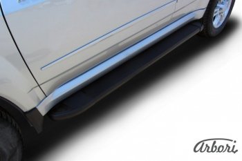 11 609 р. Порожки для ног Arbori Optima Black  Great Wall Hover H5 (2010-2017)  с доставкой в г. Воронеж. Увеличить фотографию 2