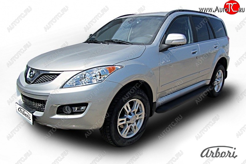 11 609 р. Порожки для ног Arbori Optima Black  Great Wall Hover H5 (2010-2017)  с доставкой в г. Воронеж