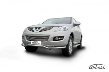 12 869 р. Защита переднего бампера Arbori (волна, нержавейка, 1 труба d57 mm). Great Wall Hover H5 (2010-2017)  с доставкой в г. Воронеж. Увеличить фотографию 2