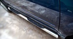 83 999 р. Защита порогов с пластиковыми вставками для ног из круглой трубы диаметром 76 мм Russtal Great Wall Hover H5 (2010-2017) (Защита порогов с со скосами на торцах (вариант 1))  с доставкой в г. Воронеж. Увеличить фотографию 7