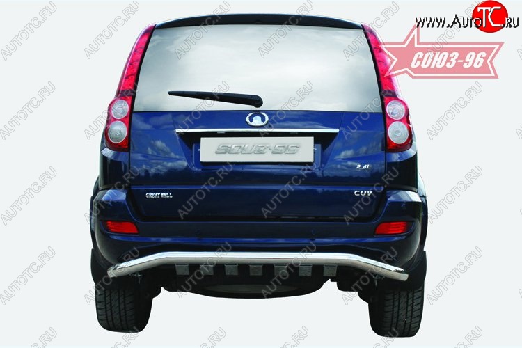 16 586 р. Защита заднего бампера с элементами из профиля Souz-96 (d60)  Great Wall Hover H5 (2010-2017)  с доставкой в г. Воронеж