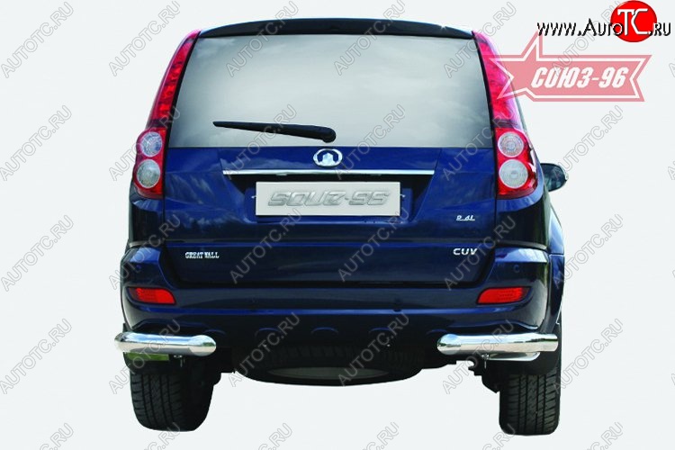 12 779 р. Защита заднего бампера из боковых уголков Souz-96 (d76)  Great Wall Hover H5 (2010-2017)  с доставкой в г. Воронеж