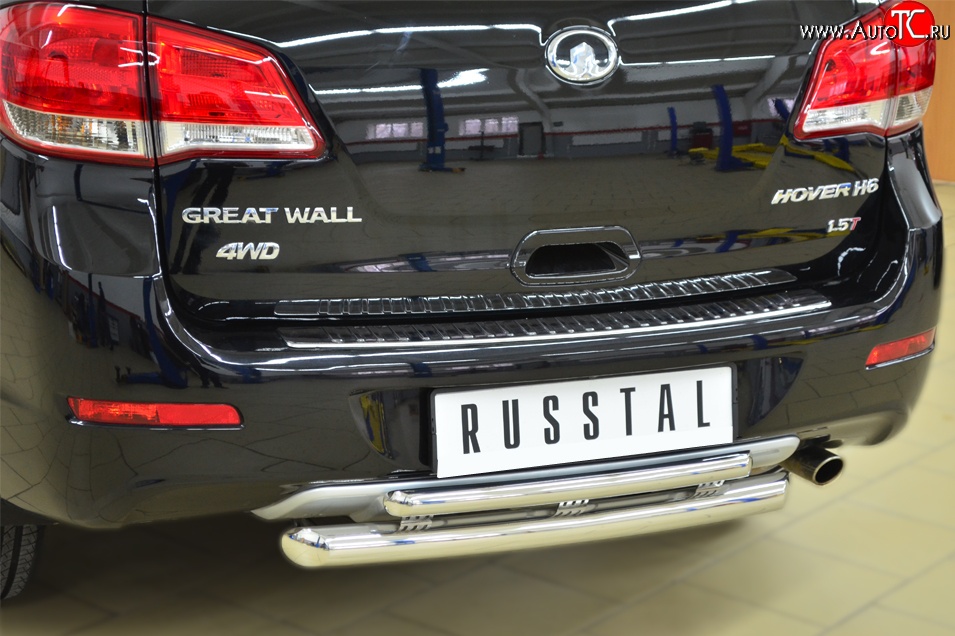 16 999 р. Одинарная защита заднего бампера из трубы диаметром 42 мм SLITKOFF  Great Wall Hover H6 (2012-2016)  с доставкой в г. Воронеж