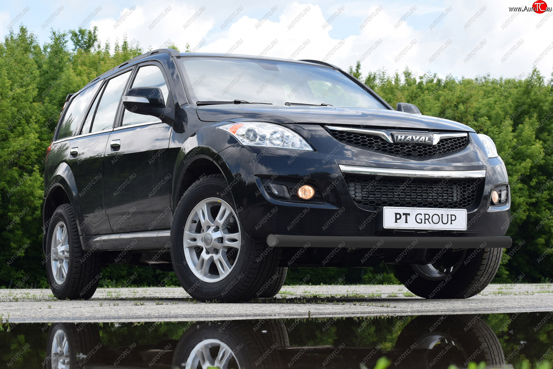 5 519 р. Защита переднего бампера Petroil Tuning (Ø63 мм)  Haval H5 (2020-2023) рестайлинг (Сталь с полимерным покрытием в цвет: черный ❞Шагрень❝)  с доставкой в г. Воронеж
