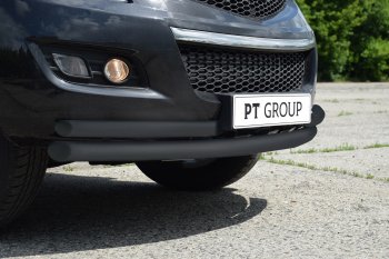 6 619 р. Защита переднего бампера Petroil Tuning (Ø63/51 мм)  Haval H5 (2020-2023) рестайлинг (Сталь с полимерным покрытием в цвет: черный ❞Шагрень❝)  с доставкой в г. Воронеж. Увеличить фотографию 2
