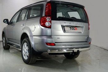 17 299 р. Защита заднего бампера (овальная) ТСС (нержавейка d75х42 мм) Haval H5 рестайлинг (2020-2023)  с доставкой в г. Воронеж. Увеличить фотографию 1