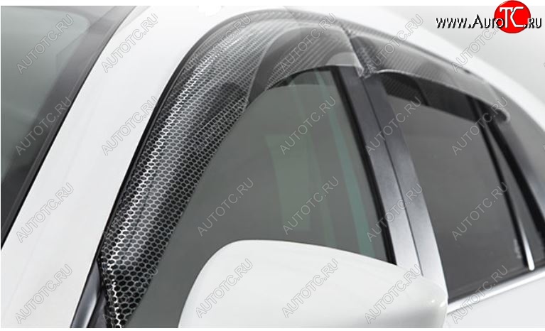 2 299 р. Дефлектора окон CA-Plastiс  Haval H5 (2020-2023) рестайлинг (Серия Art черная, Без хром.молдинга, Крепление только на скотч)  с доставкой в г. Воронеж