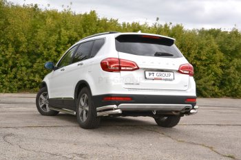 25 999 р. Защита порогов из трубы Ø63 Petroil Tuning  Haval H6 (2013-2020) дорестайлинг (Нержавеющая полированная сталь)  с доставкой в г. Воронеж. Увеличить фотографию 2