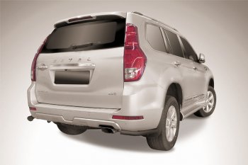 7 199 р. Защита порогов Slitkoff (уголки, d57 мм)  Haval H9 (2017-2019) 1-ый рестайлинг (Нержавеющая сталь)  с доставкой в г. Воронеж. Увеличить фотографию 2
