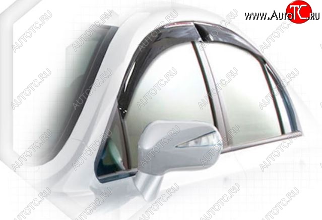1 989 р. Дефлектора окон CA-Plastik Honda Civic FD седан дорестайлинг (2005-2008) (Classic полупрозрачный, Без хром.молдинга, Крепление только на скотч)  с доставкой в г. Воронеж