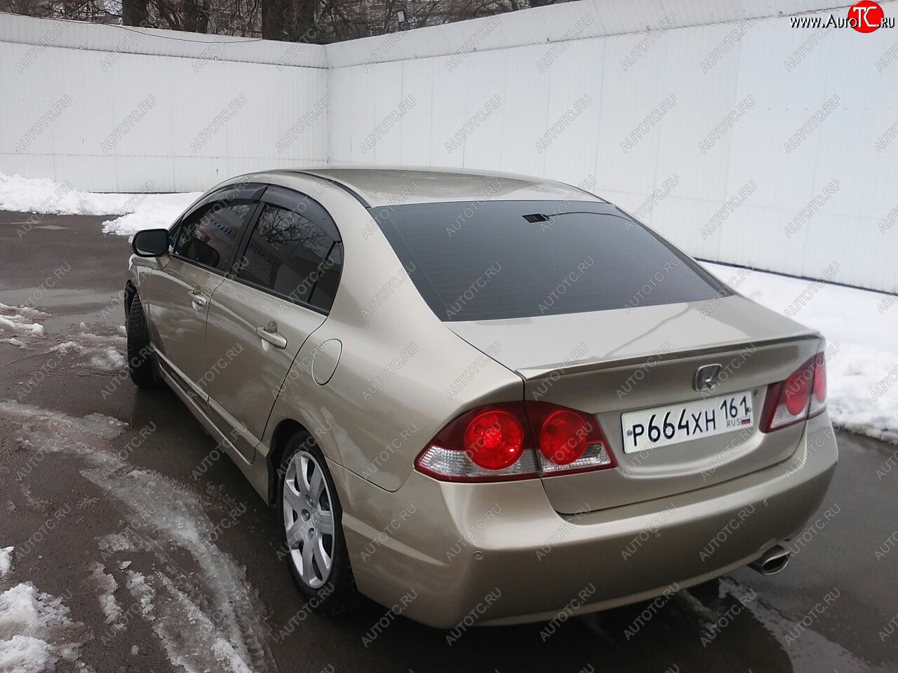 3 399 р. Лип спойлер АВТОКРАТ  Honda Civic  FD (2005-2011) седан дорестайлинг, седан рестайлинг (Неокрашенный)  с доставкой в г. Воронеж