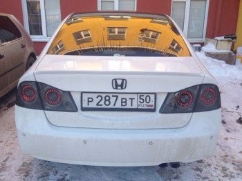 3 399 р. Лип спойлер АВТОКРАТ  Honda Civic  FD (2005-2011) седан дорестайлинг, седан рестайлинг (Неокрашенный)  с доставкой в г. Воронеж. Увеличить фотографию 2