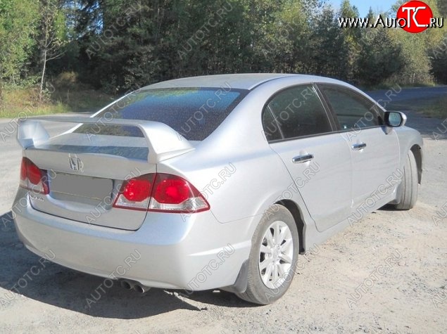 5 249 р. Спойлер Mugen-Style Honda Civic FD седан дорестайлинг (2005-2008) (Неокрашенный)  с доставкой в г. Воронеж