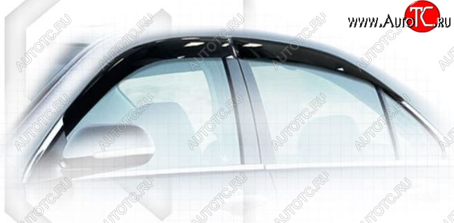 1 999 р. Дефлектора окон (CL-8, CL9) CA-Plastiс  Honda Accord  7 CL (2002-2005) седан дорестайлинг (Classic полупрозрачный, Без хром.молдинга, Крепление только на скотч)  с доставкой в г. Воронеж