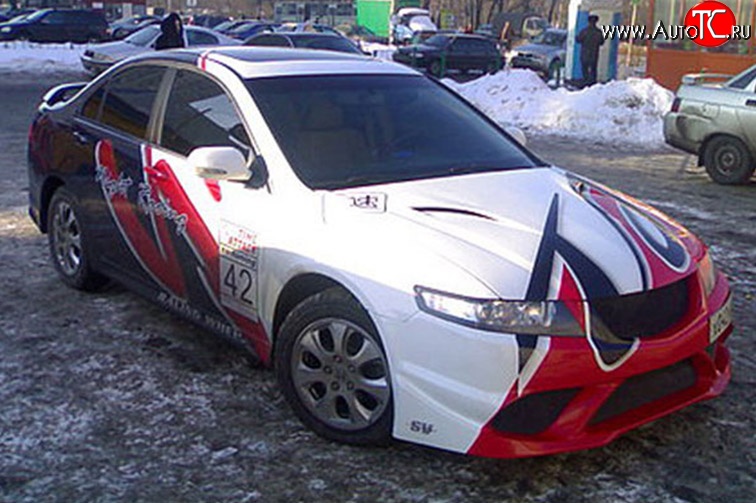 15 949 р. Пластиковый капот Night-Racing Honda Accord 7 CL седан дорестайлинг (2002-2005) (Неокрашенный)  с доставкой в г. Воронеж