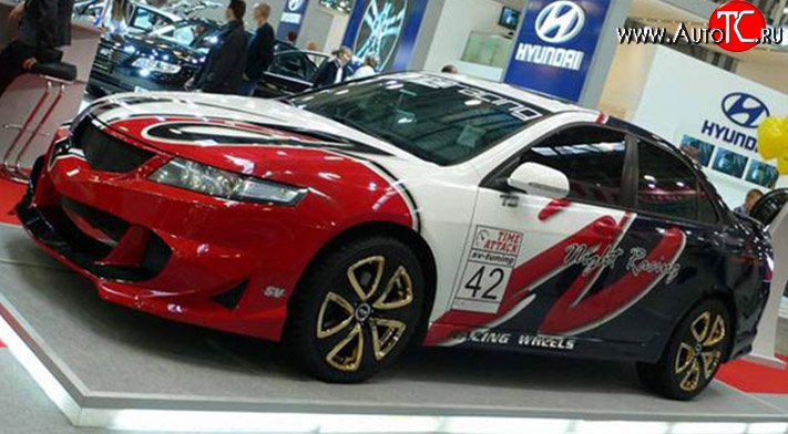 16 249 р. Передний бампер Night-Racing Honda Accord 7 CL седан дорестайлинг (2002-2005) (Неокрашенный)  с доставкой в г. Воронеж
