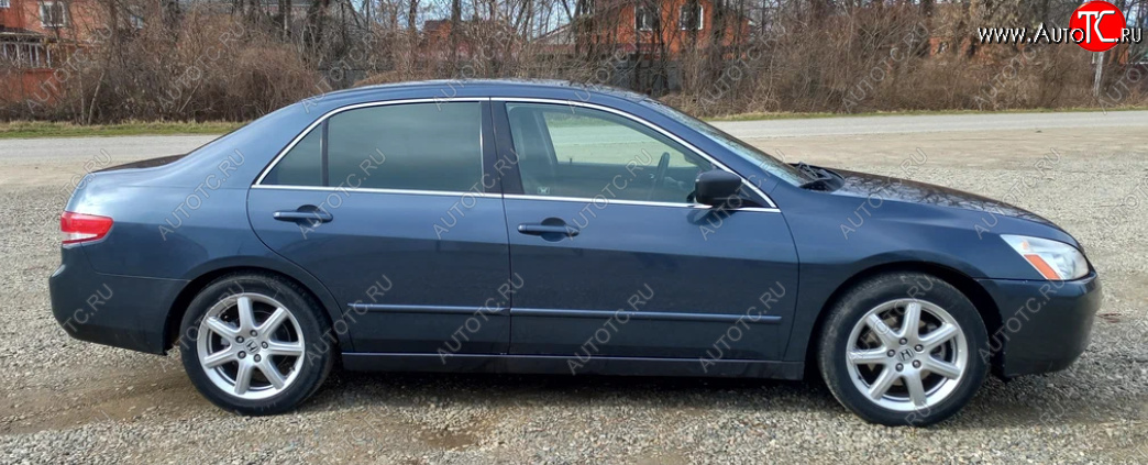 3 589 р. Молдинги дверей (комплект 4 штуки) BodyParts  Honda Accord  7 CL (2002-2008) седан дорестайлинг, седан рестайлинг (Неокрашенные)  с доставкой в г. Воронеж