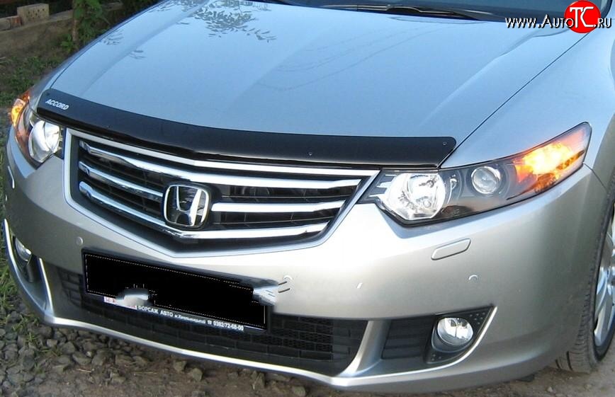 4 599 р. Дефлектор капота NovLine Honda Accord 8 CU седан дорестайлинг (2008-2011)  с доставкой в г. Воронеж