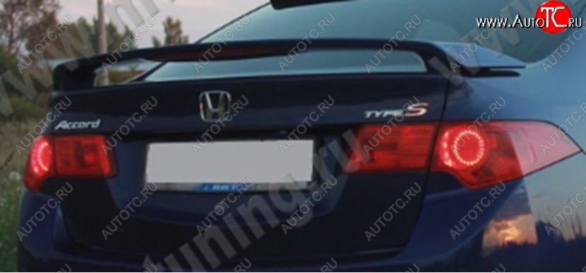 5 799 р. Спойлер на крышку багажника SPORT (без стоп-сигнала) Honda Accord 8 CU седан дорестайлинг (2008-2011) (Неокрашенный)  с доставкой в г. Воронеж