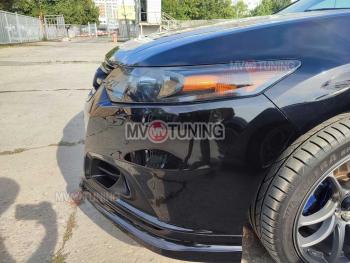 27 499 р. Бампер передний Modulo Style  Honda Accord ( 8 CU,  8 CW) (2008-2013) седан дорестайлинг, универсал дорестайлинг, седан рестайлинг, универсал рестайлинг (Неокрашенный, Без вырезов под парктронники, Без вырезов под омыватели)  с доставкой в г. Воронеж. Увеличить фотографию 4