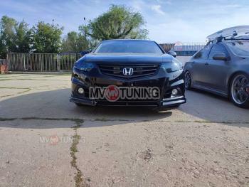 27 499 р. Бампер передний Modulo Style  Honda Accord ( 8 CU,  8 CW) (2008-2013) седан дорестайлинг, универсал дорестайлинг, седан рестайлинг, универсал рестайлинг (Неокрашенный, Без вырезов под парктронники, Без вырезов под омыватели)  с доставкой в г. Воронеж. Увеличить фотографию 5