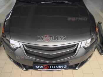 1 399 р. Планка решетки радиатора Sport var №2  Honda Accord ( 8 CU,  8 CW) (2008-2011) седан дорестайлинг, универсал дорестайлинг  с доставкой в г. Воронеж. Увеличить фотографию 3