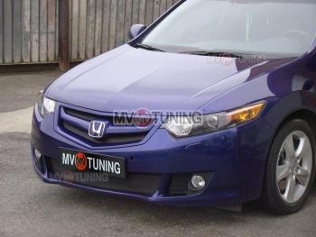 1 399 р. Планка решетки радиатора Sport var №1 (под логотип H)  Honda Accord ( 8 CU,  8 CW) (2008-2011) седан дорестайлинг, универсал дорестайлинг  с доставкой в г. Воронеж. Увеличить фотографию 3