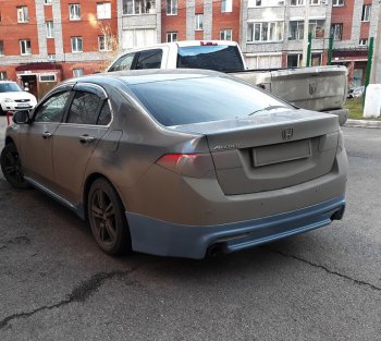 6 499 р. Накладка Type-S Mini на задний бампер Honda Accord 8 CU седан дорестайлинг (2008-2011) (Неокрашенная)  с доставкой в г. Воронеж. Увеличить фотографию 2