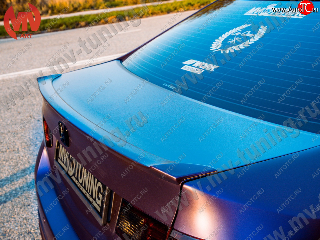 4 199 р. Лип спойлер на крышку багажника MV-Tuning Honda Accord 8 CU седан дорестайлинг (2008-2011) (Неокрашенный)  с доставкой в г. Воронеж