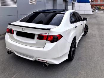 4 199 р. Лип спойлер на крышку багажника MV-Tuning Honda Accord 8 CU седан дорестайлинг (2008-2011) (Неокрашенный)  с доставкой в г. Воронеж. Увеличить фотографию 3