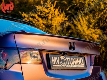 4 199 р. Лип спойлер на крышку багажника MV-Tuning Honda Accord 8 CU седан дорестайлинг (2008-2011) (Неокрашенный)  с доставкой в г. Воронеж. Увеличить фотографию 5