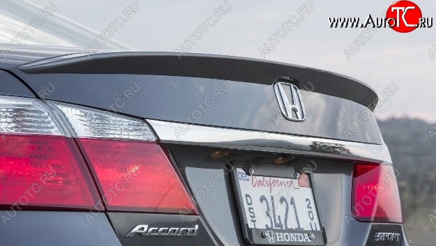 3 499 р. Лип спойлер Сабля Honda Accord 9 CR седан дорестайлинг (2013-2016) (Неокрашенный)  с доставкой в г. Воронеж
