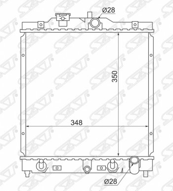 Радиатор двигателя SAT (пластинчатый, МКПП/АКПП) Honda Orthia (1996-1998)