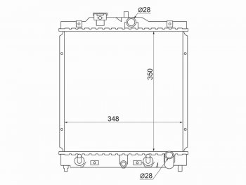 Радиатор двигателя SAT (трубчатый, МКПП/АКПП) Honda Orthia (1996-1998)