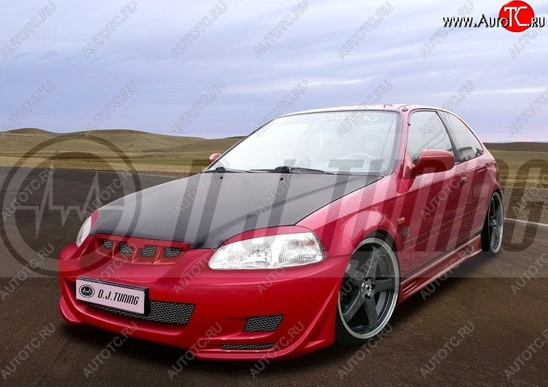 22 899 р. Передний бампер (дорестайлинг) D.J. Honda Civic ES седан дорестайлинг (2000-2003)  с доставкой в г. Воронеж