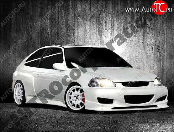 22 899 р. Передний бампер (дорестайлинг) Mugen Honda Civic ES седан дорестайлинг (2000-2003)  с доставкой в г. Воронеж