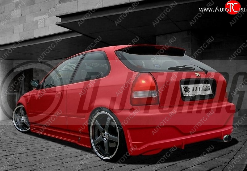 22 899 р. Задний бампер (хетчбек, дорестайлинг) D.J. Honda Civic ES седан дорестайлинг (2000-2003)  с доставкой в г. Воронеж