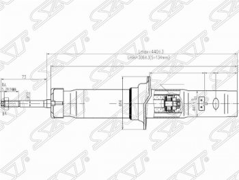 2 199 р. Амортизатор передний SAT (LH=RH)  Honda Civic  EJ,EK,EM - partner  с доставкой в г. Воронеж. Увеличить фотографию 1