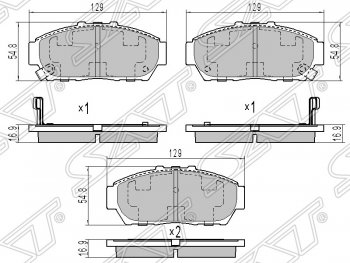 Колодки тормозные передние SAT Honda Integra  DB6,DB7,DB8,DB9 (1993-1995) седан дорестайлинг