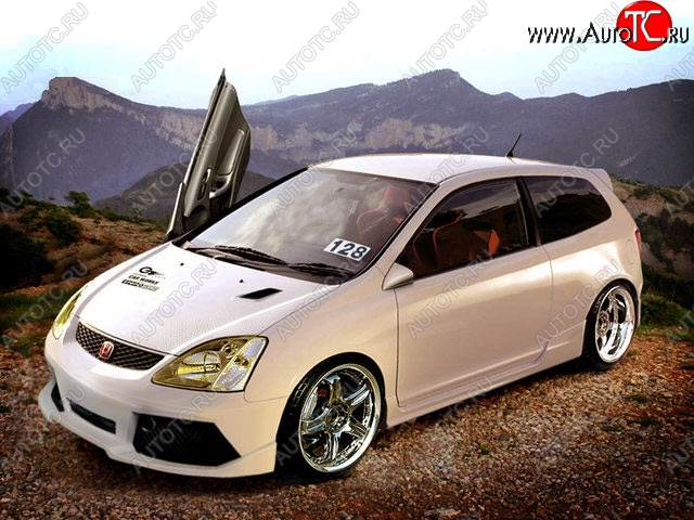22 899 р. Передний бампер Golardo Honda Civic ES седан дорестайлинг (2000-2003)  с доставкой в г. Воронеж