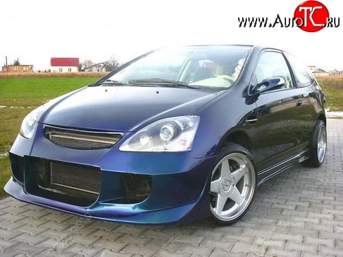 7 299 р. Передний бампер Sport Honda Civic ES седан дорестайлинг (2000-2003)  с доставкой в г. Воронеж