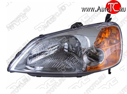 7 649 р. Левая фара (евросвет) TYC Honda Civic ES седан дорестайлинг (2000-2003)  с доставкой в г. Воронеж