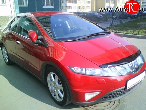 2 069 р. Дефлектор капота NovLine Honda Civic FK,FN хэтчбэк 5 дв. дорестайлинг (2005-2008)  с доставкой в г. Воронеж