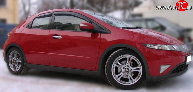 1 934 р. Дефлекторы окон (ветровики) Novline 4 шт.  Honda Civic  FK,FN (2005-2011) хэтчбэк 5 дв. дорестайлинг, хэтчбэк 5 дв. рестайлинг  с доставкой в г. Воронеж