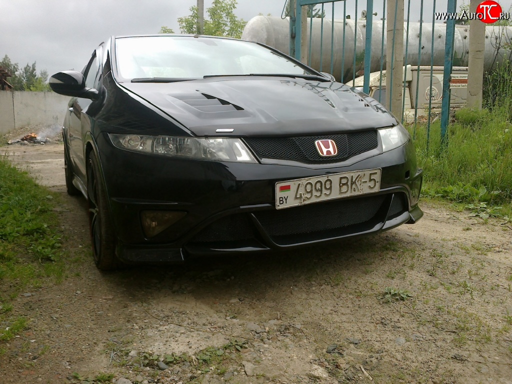 12 899 р. Пластиковый капот Sport Honda Civic FK,FN хэтчбэк 5 дв. дорестайлинг (2005-2008)  с доставкой в г. Воронеж