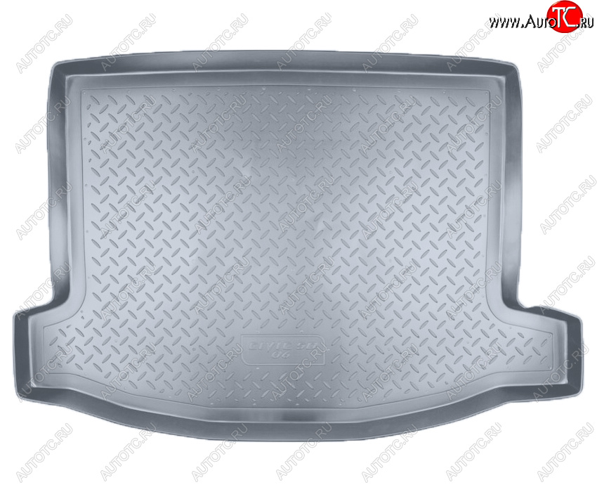 2 099 р. Коврик багажника Norplast Unidec  Honda Civic ( EU,  FK,FN) (2000-2011) хэтчбэк 5 дв. дорестайлинг,  хэтчбэк 5 дв. рестайлинг, хэтчбэк 5 дв. рестайлинг (Цвет: серый)  с доставкой в г. Воронеж