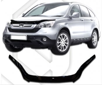 Дефлектор капота CA-Plastic Honda CR-V RE1,RE2,RE3,RE4,RE5,RE7 дорестайлинг (2007-2010)