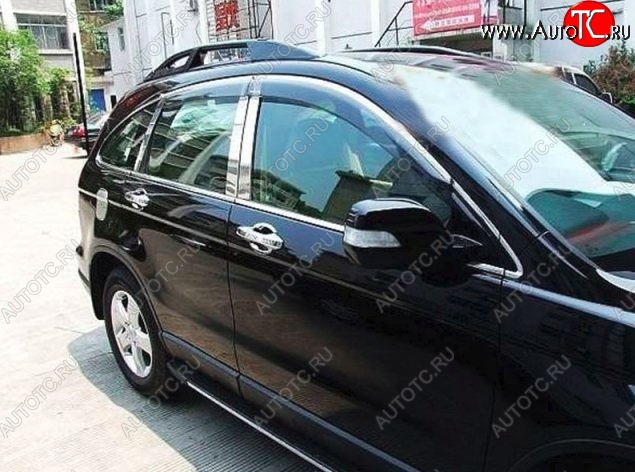 5 349 р. Комплект дефлекторов окон СТ Honda CR-V RE1,RE2,RE3,RE4,RE5,RE7 дорестайлинг (2007-2010)  с доставкой в г. Воронеж