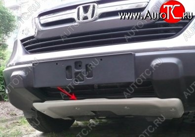 10 349 р. Накладка на передний бампер CT Honda CR-V RE1,RE2,RE3,RE4,RE5,RE7 дорестайлинг (2007-2010) (Неокрашенная)  с доставкой в г. Воронеж